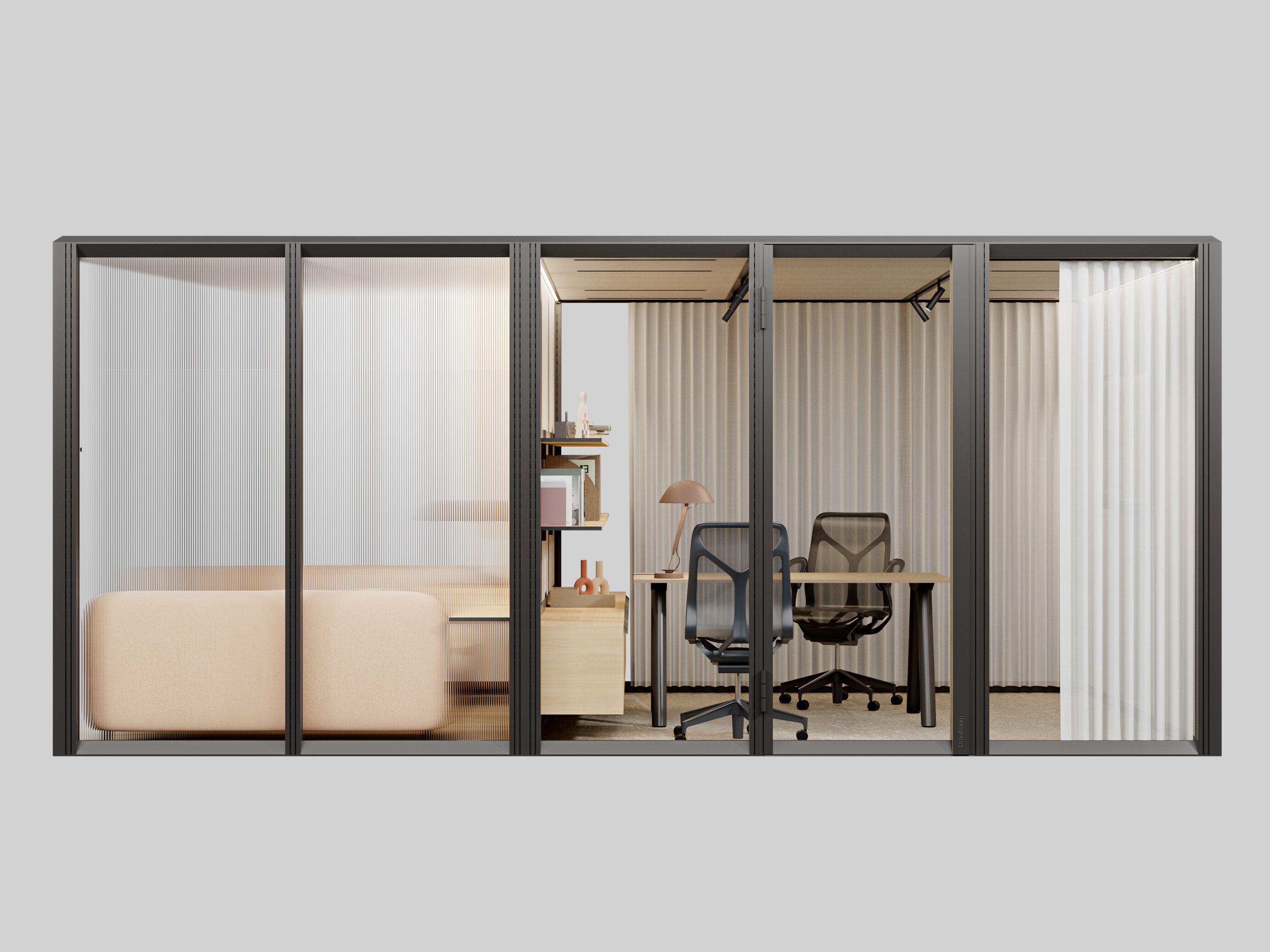 Многосторонняя акустическая офисная кабина со встроенным освещением Mute Modular ARCH-00141157