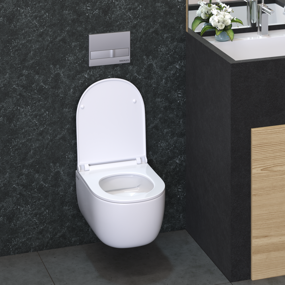 040012 Кнопка BERGES для инсталляции NOVUM L2  Berges АТОМ 410  - Вид №2