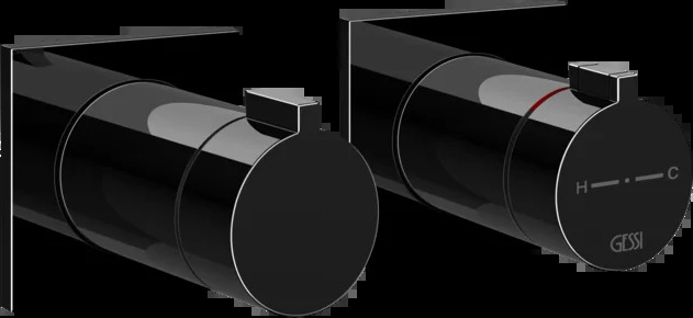 Смеситель для душа 73032 706 Gessi Inverso ЧЕРНЫЙ МЕТАЛЛ PVD