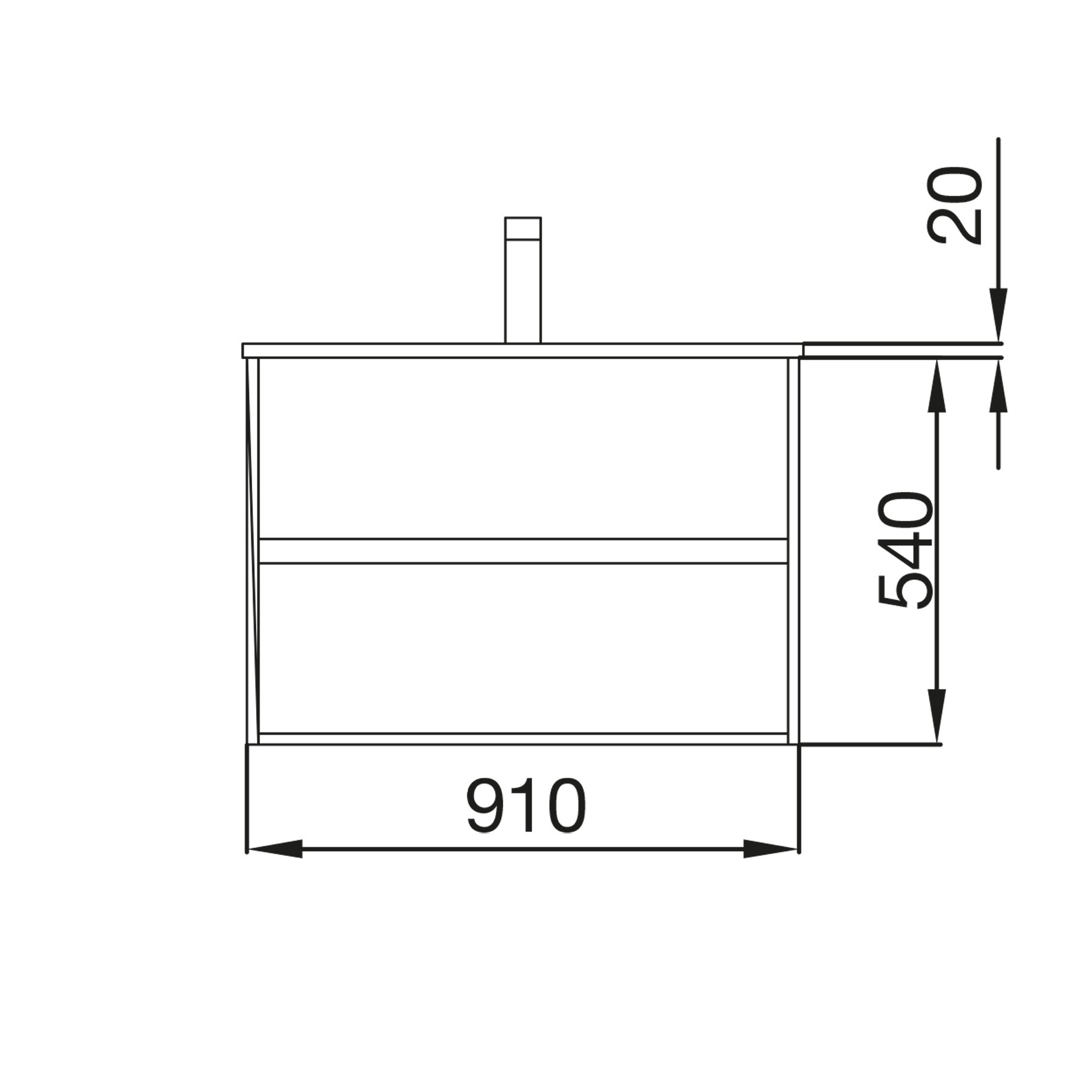 85076 SALGAR Мебель для умывальника NOJA 900 OAK CALEDONIA + Basin Дуб Каледония - Вид №2