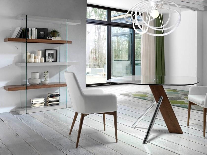 Angel Cerdá Книжный шкаф с открытыми разделениями из дерева и стекла Loft tendencia 3025 Angel Cerda - Вид №6