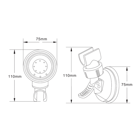Orange OVH05 держатель вакуумный для ручного душа Хром sun-id-1517246 - Вид №1