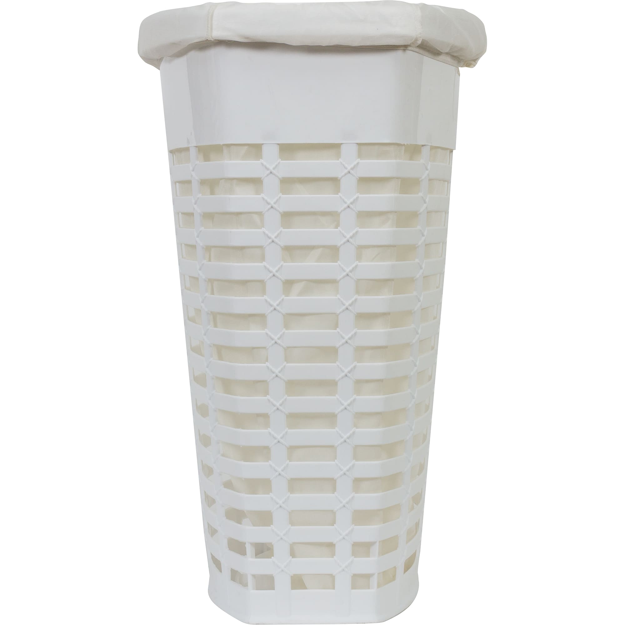 82118691 Корзина для белья с чехлом, 470х360х600 мм, цвет белый PALM Santreyd - Вид №1