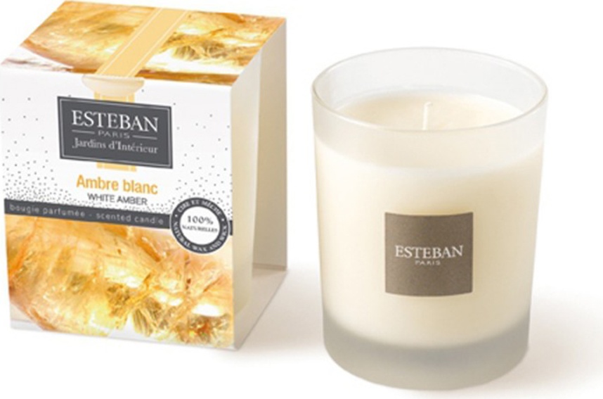 10609981 Esteban Арома свеча 170г "Белая амбра" Стекло 