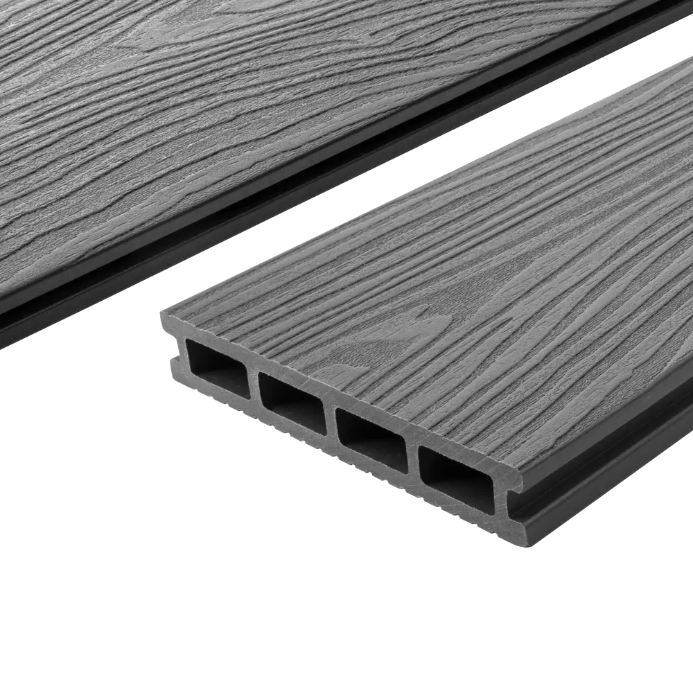 Террасная доска ДПК T-Decks цвет Серый 4000x150x25 мм двусторонний вельвет 0.6 м² STLM-2057427 - Вид №3