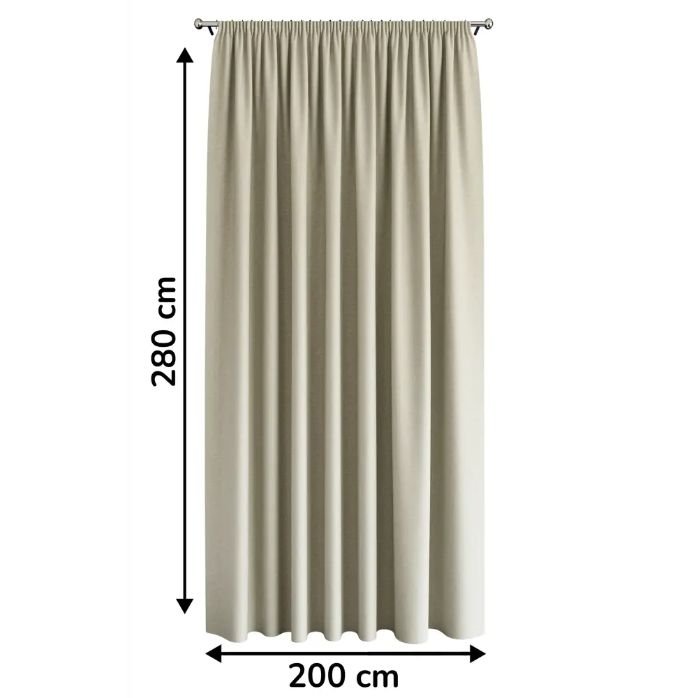 Штора MIAMOZA Софти на ленте 200×280 см нежного бежевого оттенка 89427077 STLM-1584494 - Вид №2