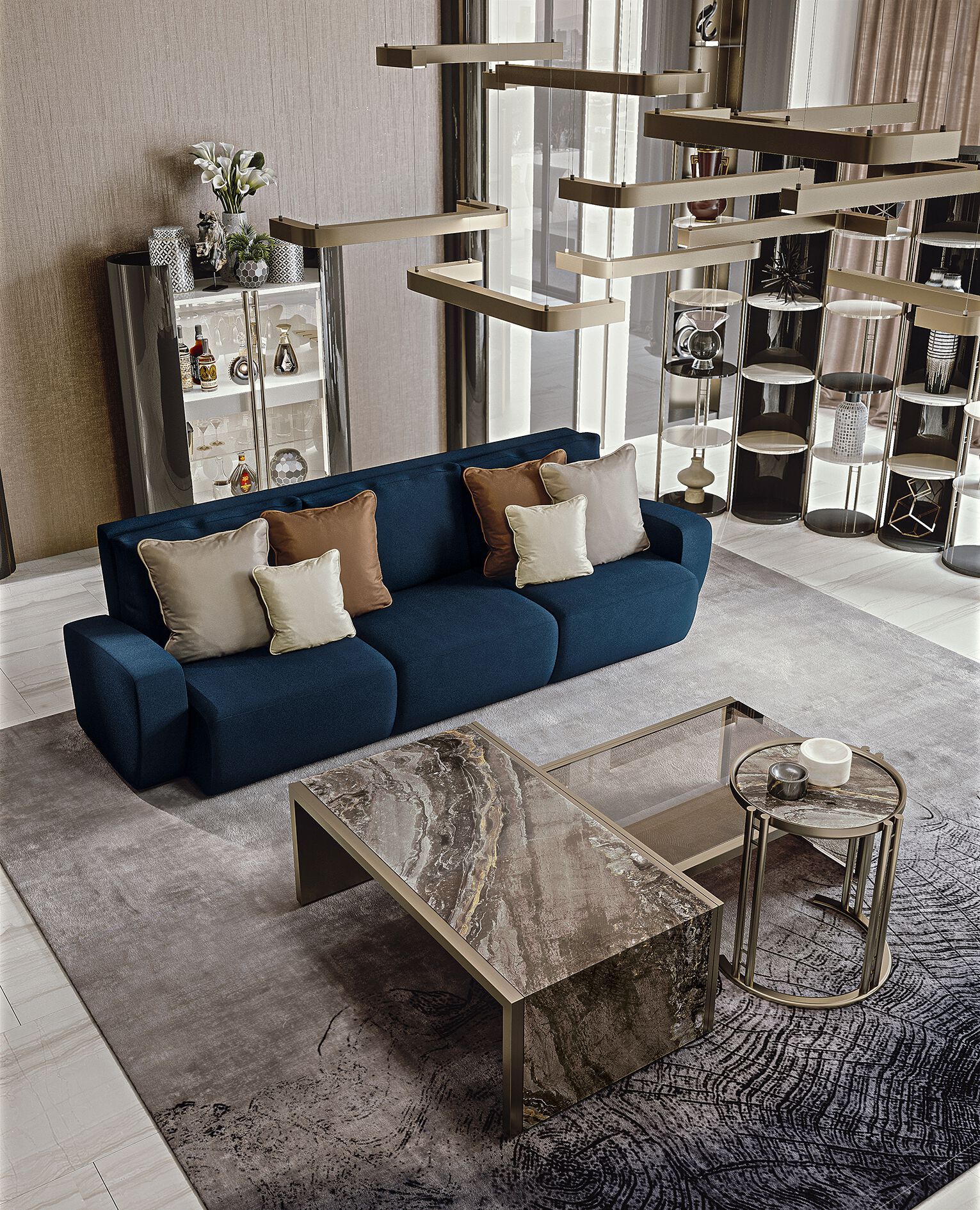 Прямоугольный журнальный столик из керамогранита Bizzotto Italia Atmosphera ARCH-00086567 - Вид №2