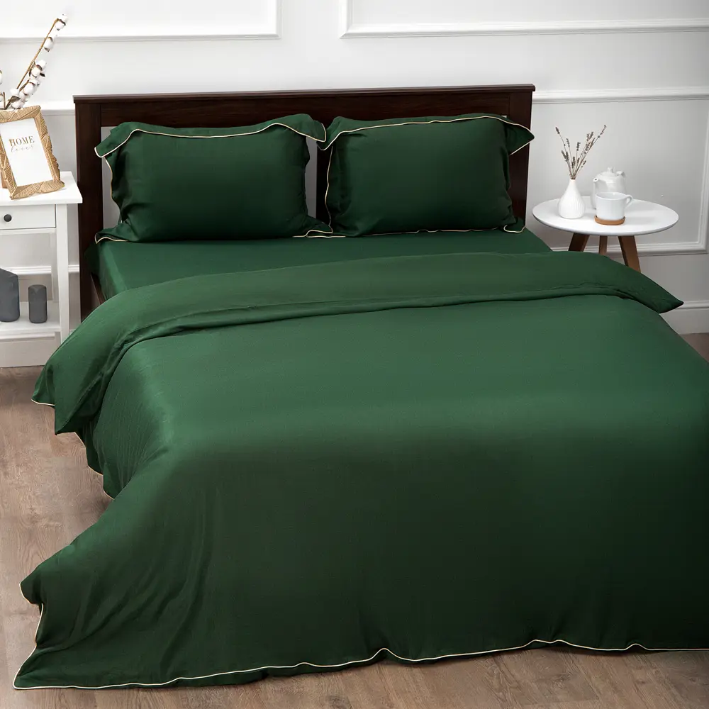 Комплект постельного белья Amore Mio Forest евро тенсель зеленый 89426000 STLM-1577804 - Вид №5