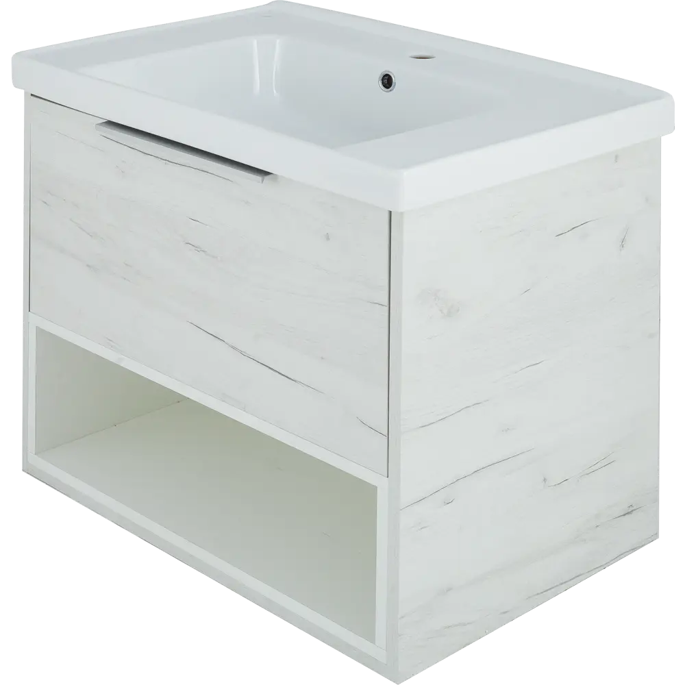 Тумба под раковину подвесная «Дана» 70 см цвет серый SANFLOR STLM-2151040 - Вид №1