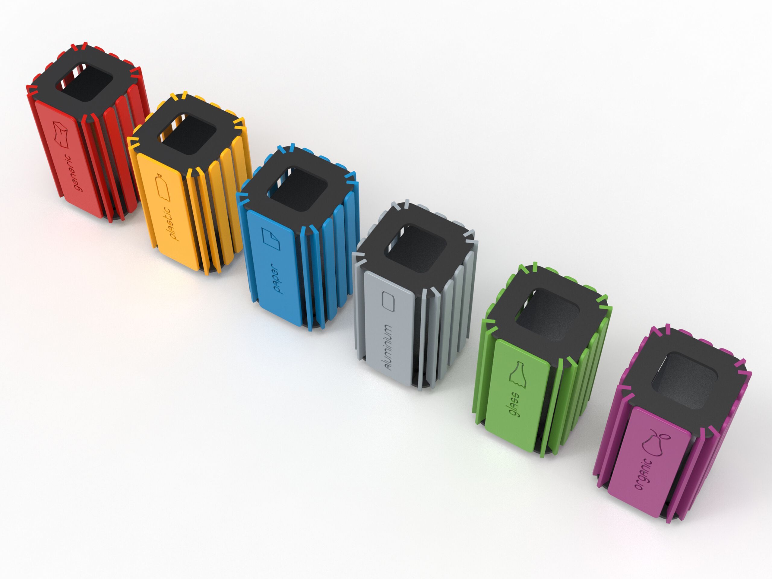 Полиэтиленовая корзина для мусора для раздельного сбора Donye Ranardo ARCH-00036686 - Вид №3