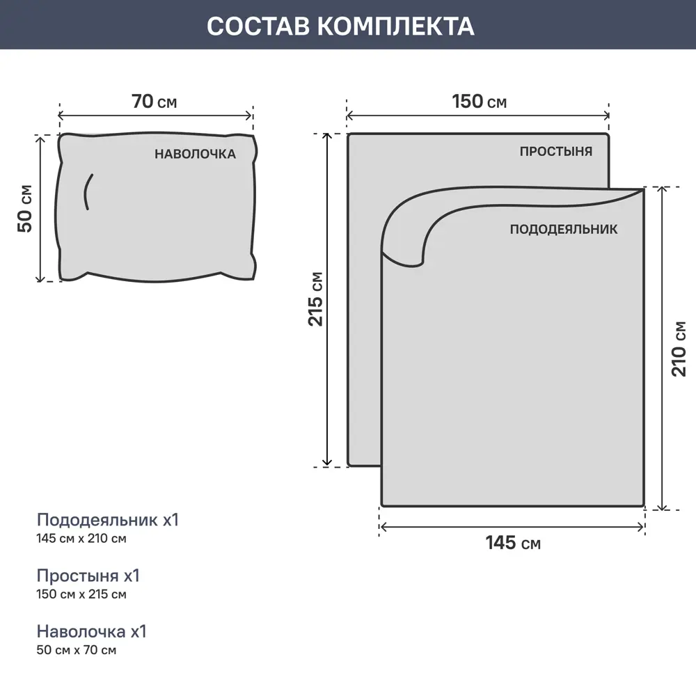 Комплект постельного белья Blue полутораспальный полисатин синий 82676336 STLM-2184469 Santreyd  - Вид №4