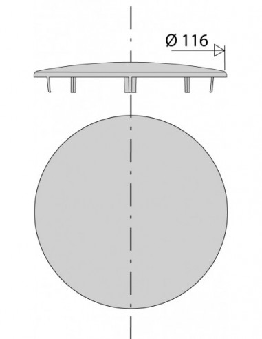 031900 000 00  Круглая крышка для трапа Minime Extra-Flat Д. 90 мм, хромированный металл Valentin Хром  - Вид №2
