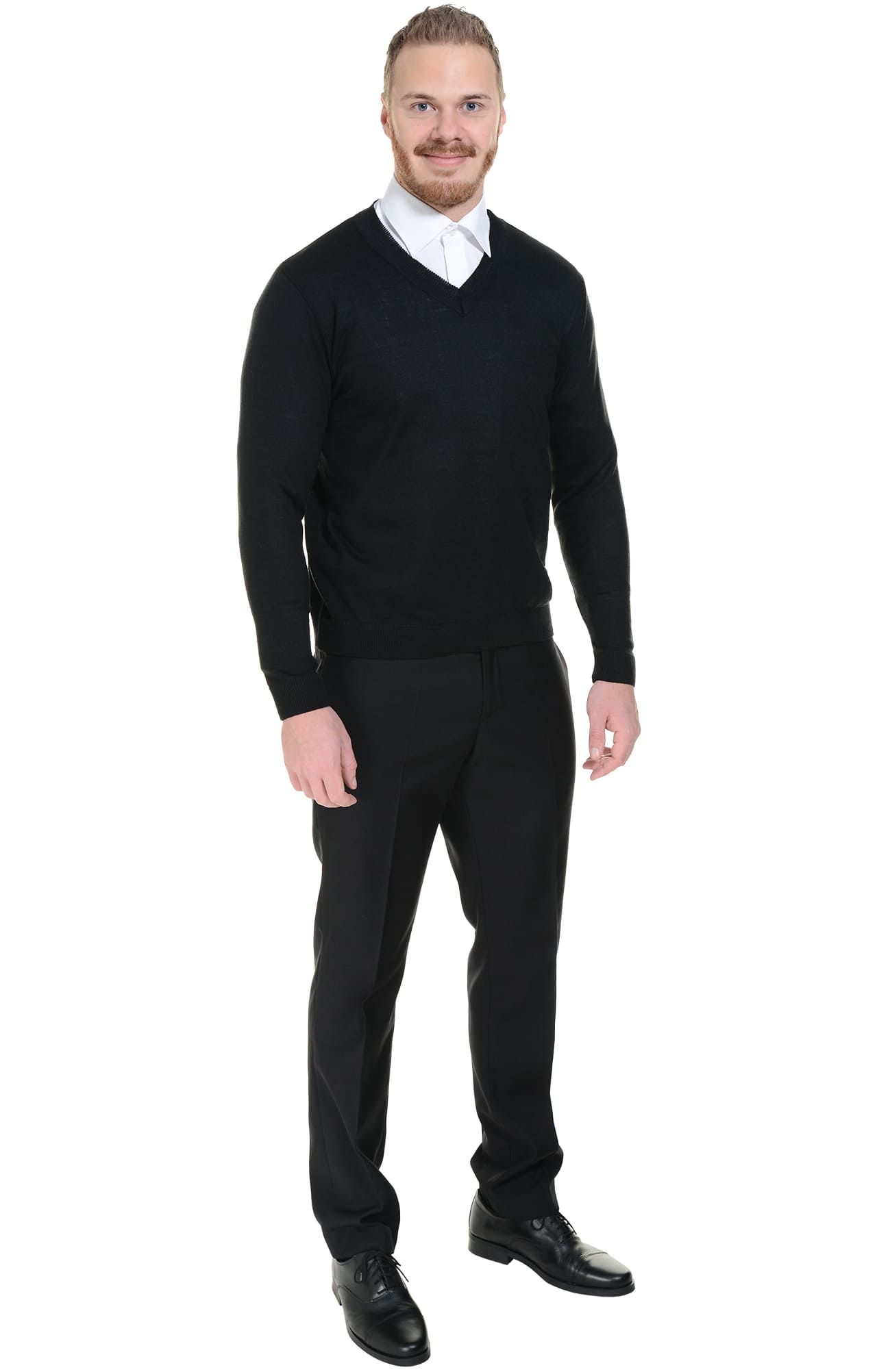 62566 Джемпер мужской черный  Одежда для охранных структур  размер 56-58 Спецодежда  - Вид №4