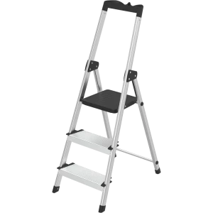 Стремянка алюминиевая Zalger 3 ступени, лоток для инструментов, максимальная нагрузка 150 кг
