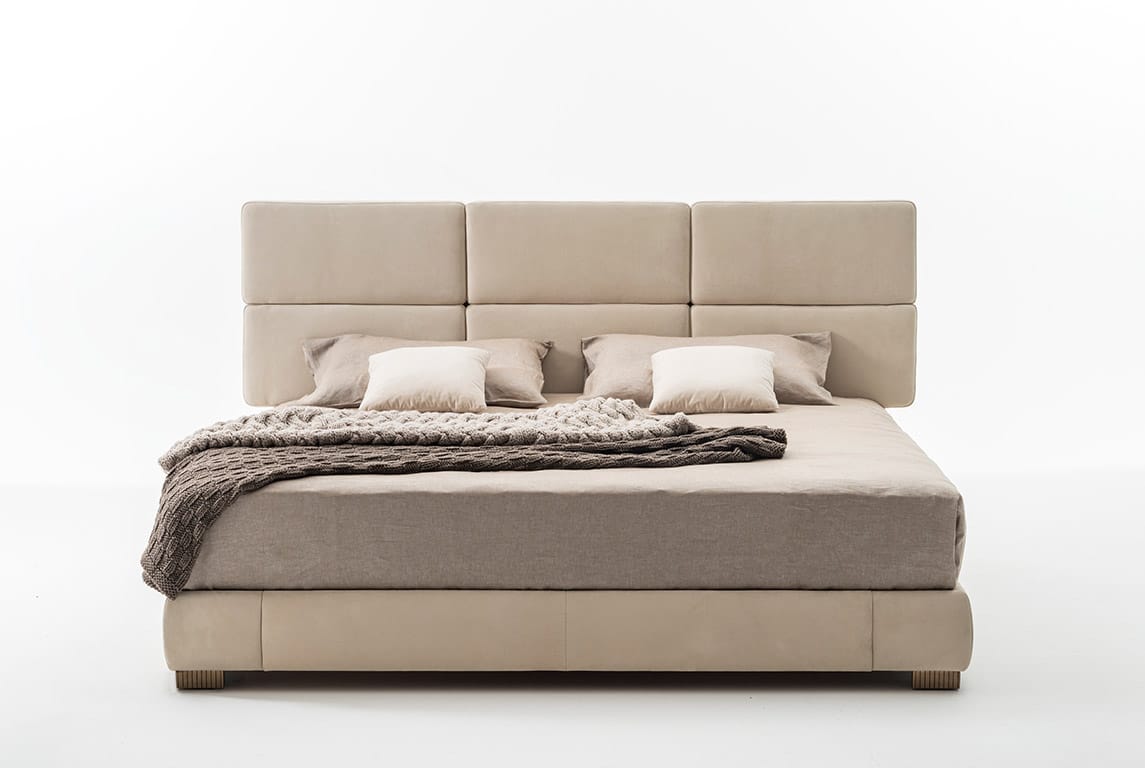 Двуспальная кровать из ткани с мягким изголовьем OAK Милан ARCH-00050088 - Вид №1