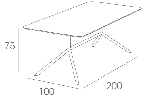 FueraDentro Прямоугольный садовый стол из стали Shell sun-id-1461000 - Вид №5