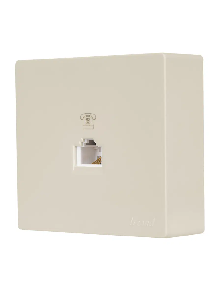 LETO Розетка телефонная евро крем LEZARD 752-0300-137 - Вид №3