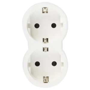 Разветвитель Legrand 2 розетки с заземлением 16 А цвет белый