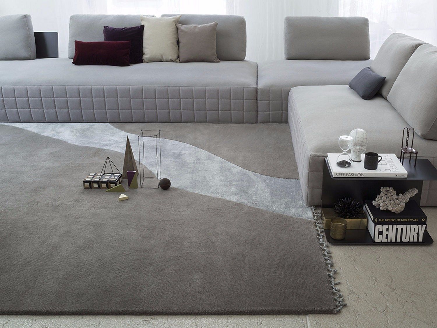 Прямоугольный ковер ручной работы из шерсти BODEMA WATER ARCH-00021515 - Вид №1