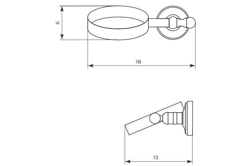 Латунный настенный держатель для фена Gaia Mobili Complements ARCH-00110835 - Вид №2