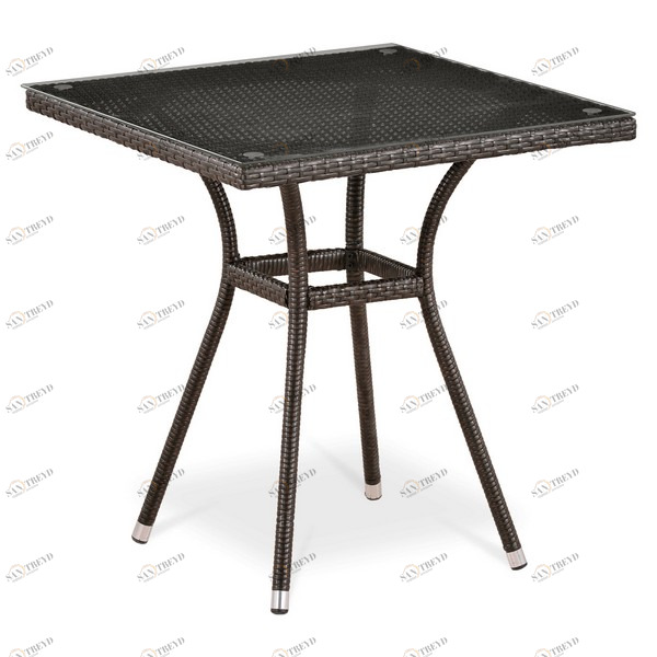 Стол из искусственного ротанга 70x70 Brown AFINA  130501 Бежевый;коричневый 