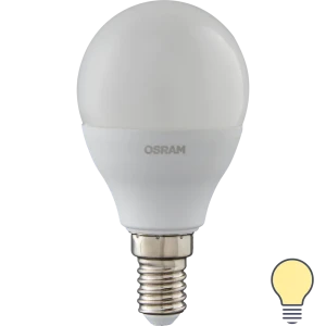 Лампа светодиодная Osram Antibacterial E14 220-240 В 7.5 Вт шар малый 806 лм теплый белый свет 82807757 STLM-2168352