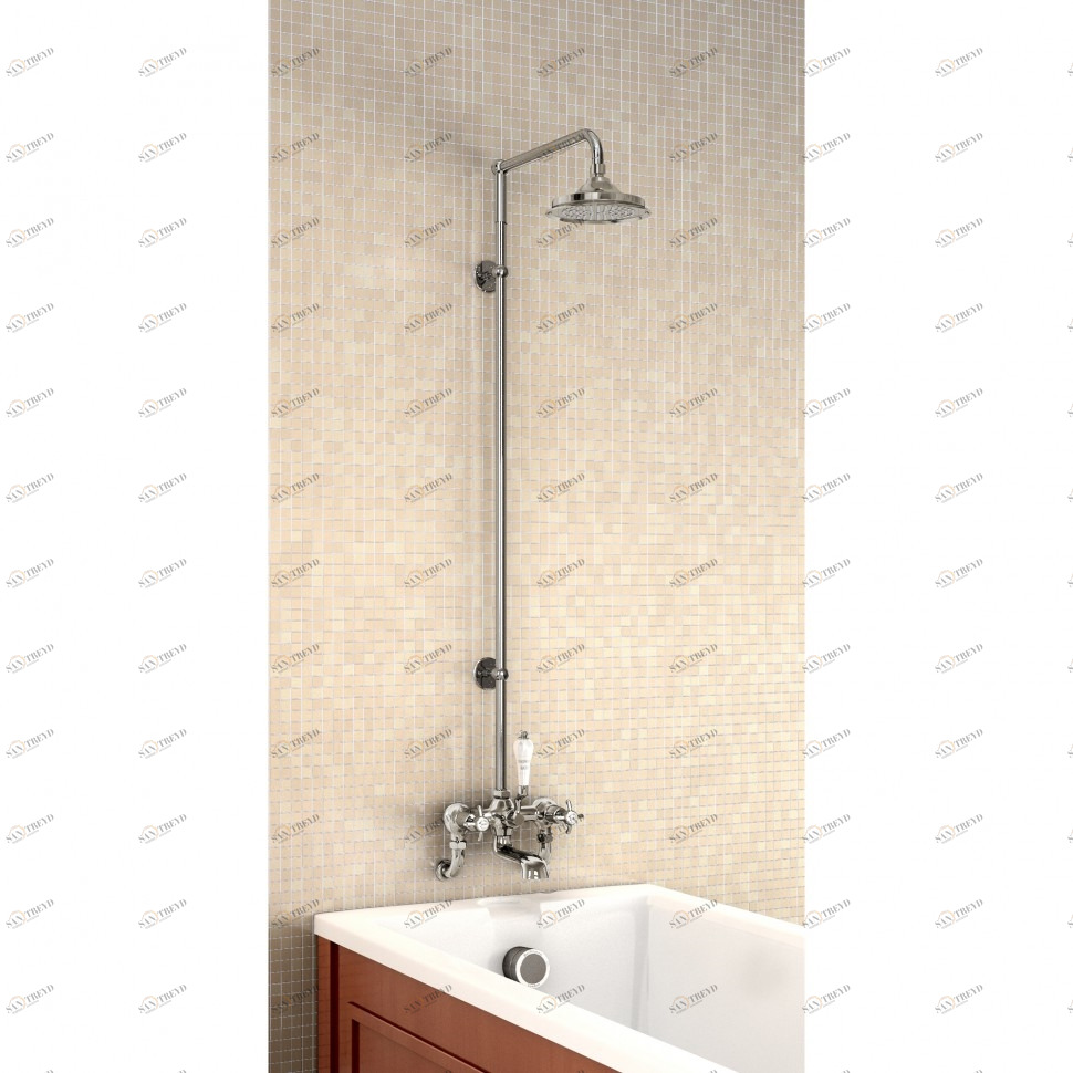 Душевая стойка со смесителем, верхняя лейка 6' [H295-AN] Anglesey Burlington T8-QT, T2, V11-1, V16, V22/ARCV22 CHR, T17-2 