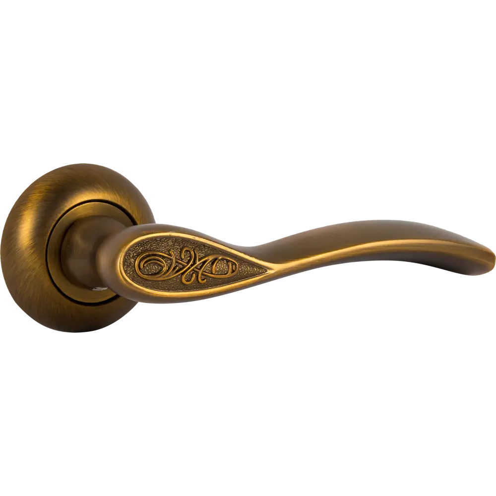 Комплект дверных ручек 12L 100, без запирания, цвет кофе ФАБРИКА ЗАМКОВ STLM-2154862