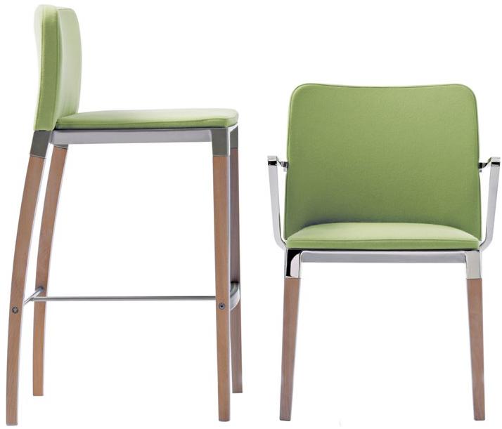 Segis Табурет высокий, обитый тканью, со спинкой Zenith G0002 - Вид №2