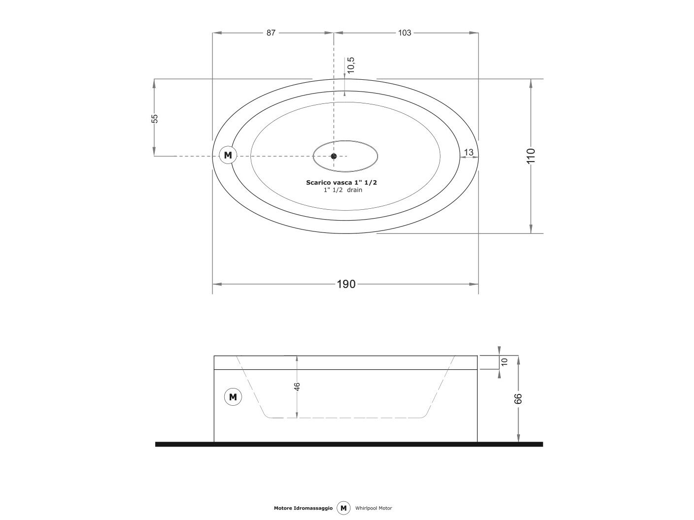 Овальная ванна с гидромассажем Gruppo Treesse мебель для ванной комнаты - стандартные ванны ARCH-00119543 - Вид №4