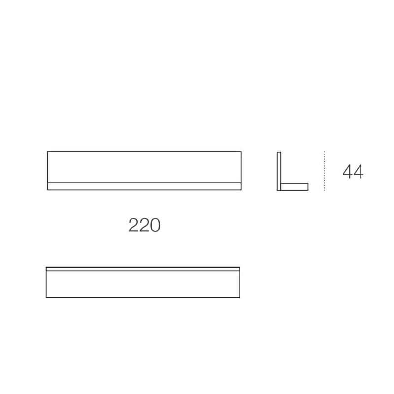 LI16/44X500 Полки Line Adriani e Rossi белый  - Вид №4