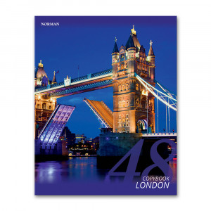 0403014Лондон Тетрадь "Отражение" А5 48 л. на скрепке клетка NRN 040301_4_Лондон NORMAN