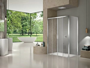 Duka Прямоугольная душевая кабина Quadra – con profili verticali e orizzontali