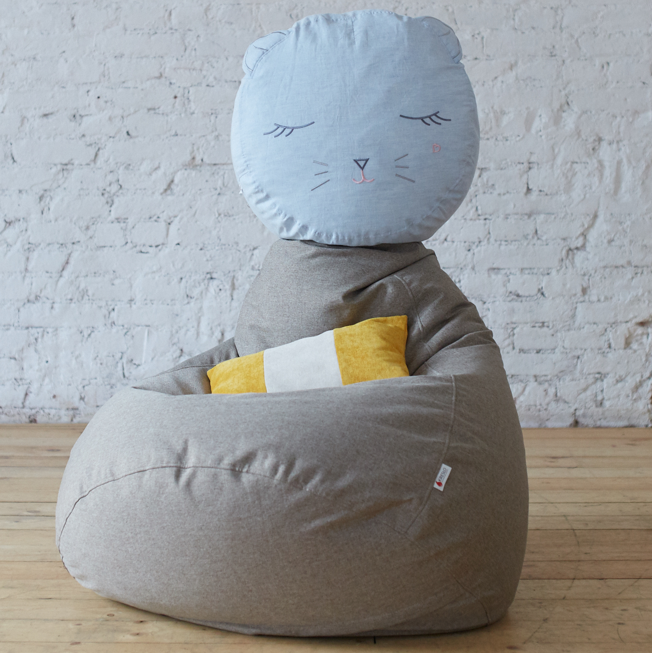 Кресло-мешок "Сальвадор" бежевое Kiton 5 МАСТЕРСКАЯ КРЕСЛО  335312 Серый Santreyd  - Вид №3