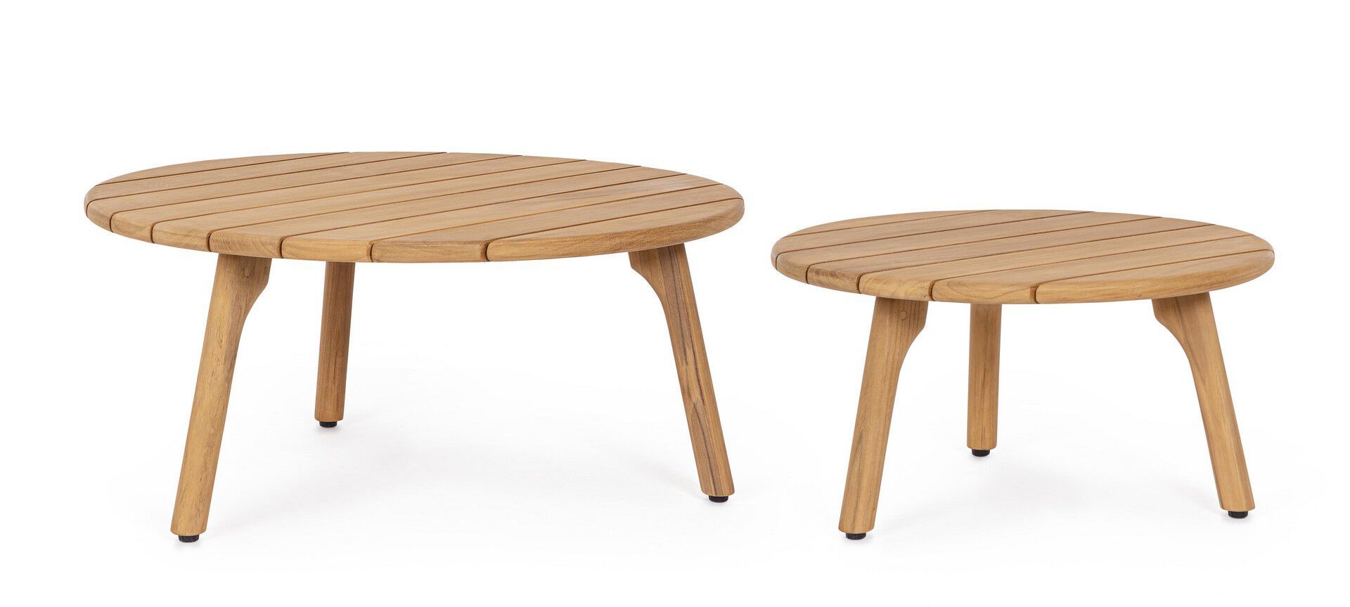 Набор из двух круглых столиков из тикового дерева BIZZOTTO GARITA ARCH-00076399 - Вид №1