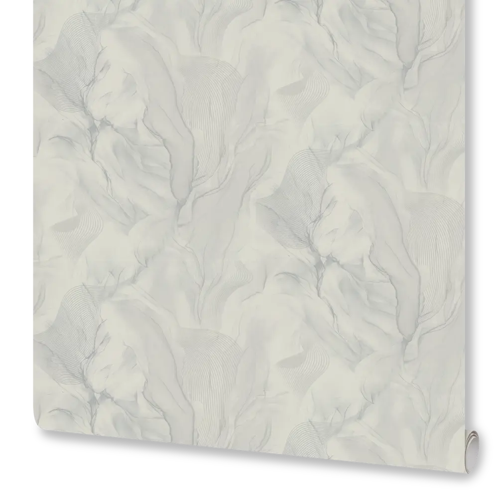 Обои Ornamy Euphoria серые флизелиновые с абстрактным узором 89395608 STLM-1564999