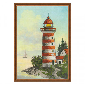0044 РТ Набор для вышивания Маяк 21 х 30 см RIOLIS Частичная вышивка