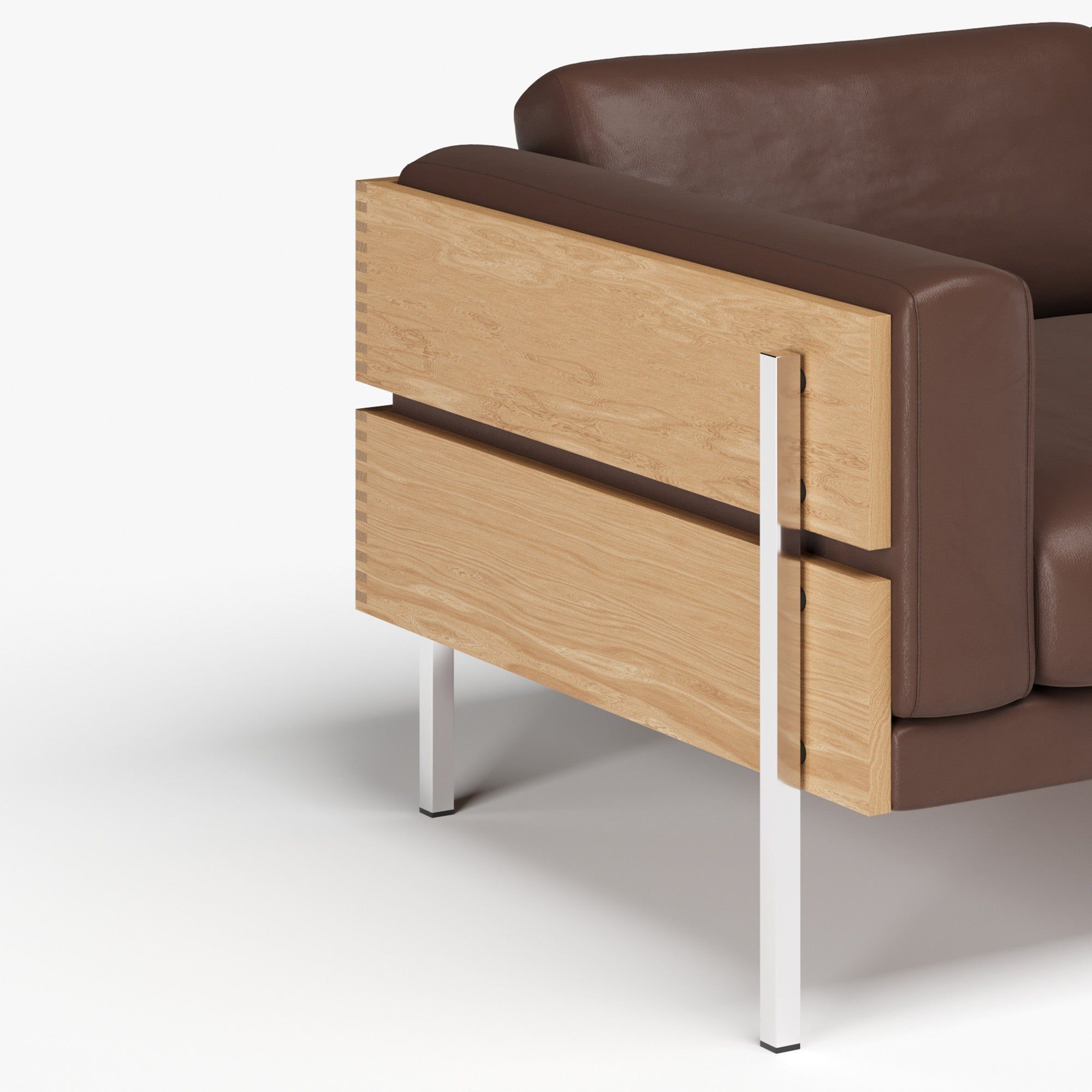 Кожаное кресло с подлокотниками Case форум ARCH-00070361 - Вид №14