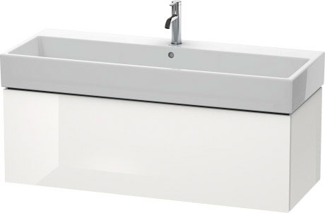 LC617900707 Тумбочка подвесная L-Cube #LC6179 1184 x 459 мм Бетонно-серый матовый декор Duravit - Вид №2