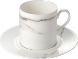 10578991 Dibbern Чашка для эспрессо цилиндрическая с блюдцем Dibbern "Каррара" 100мл Фарфор костяной