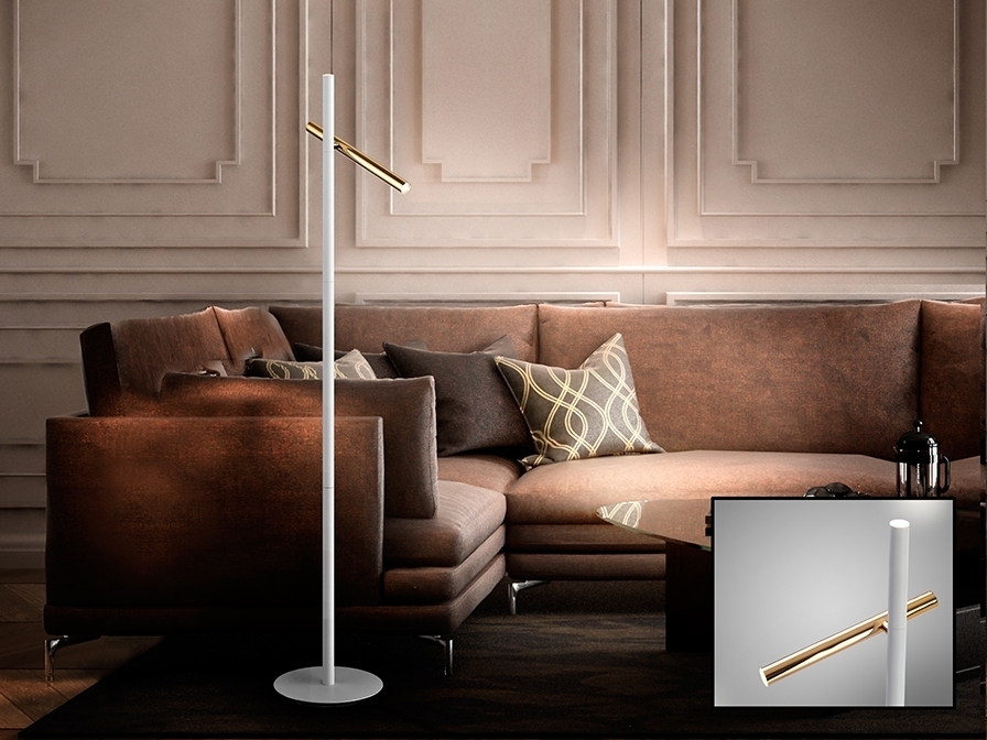 088145 Торшер 2L золотой/белый Schuller Varas  - Вид №1