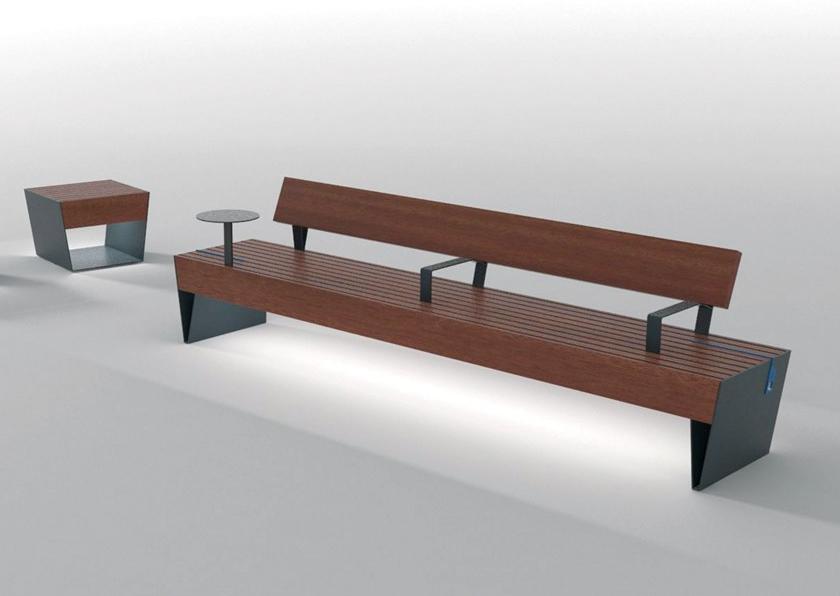 mmcité1 Скамья со спинкой Blocq sun-id-1491186 - Вид №10