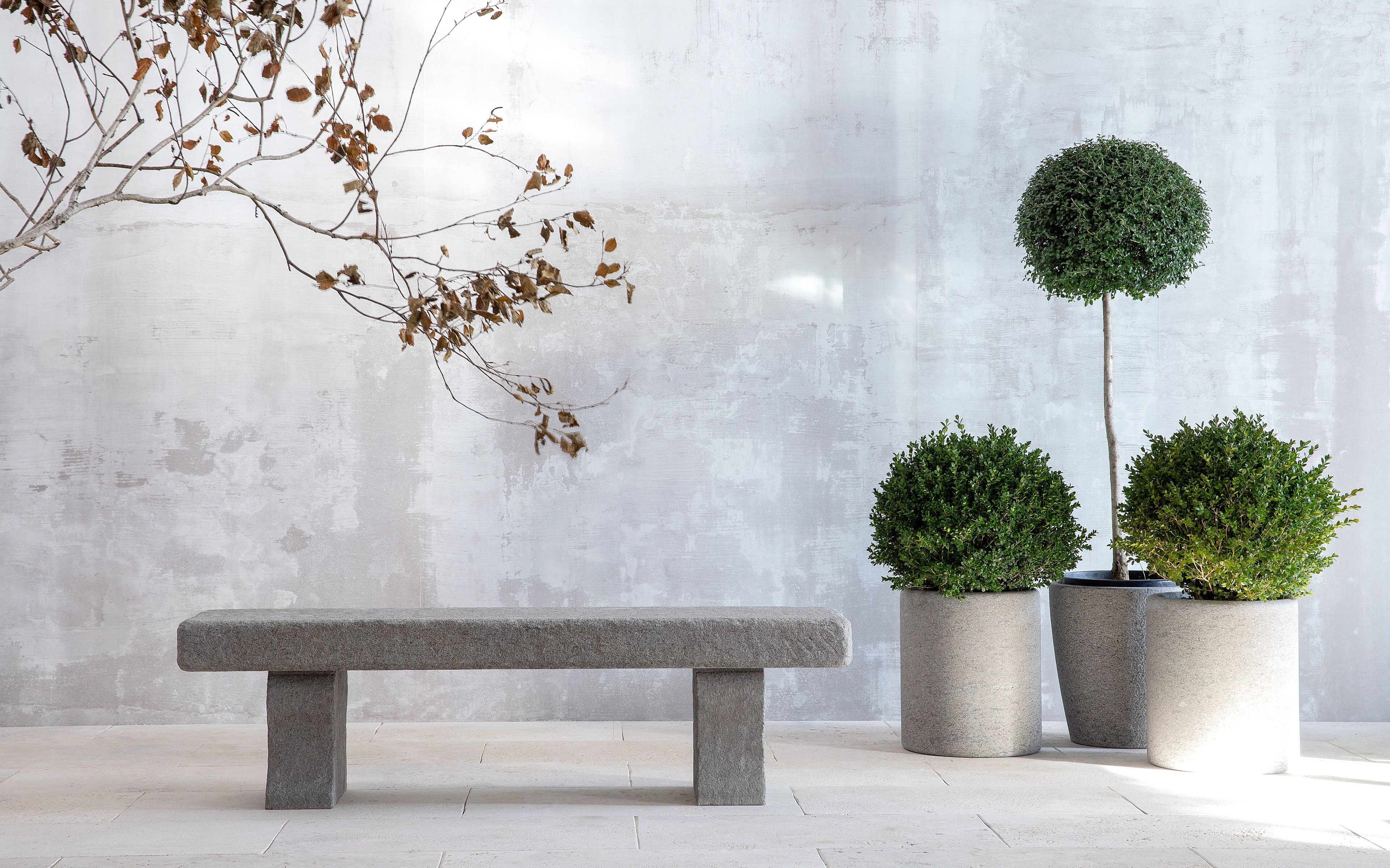 Садовая скамейка из пеперино VELTHA® Tempore ARCH-00002223 - Вид №3