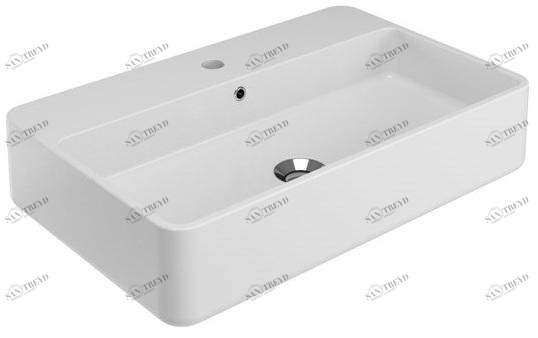 Подвесная раковина настенная овальная Olympia Ceramica Tratto белая sun-id-1439344