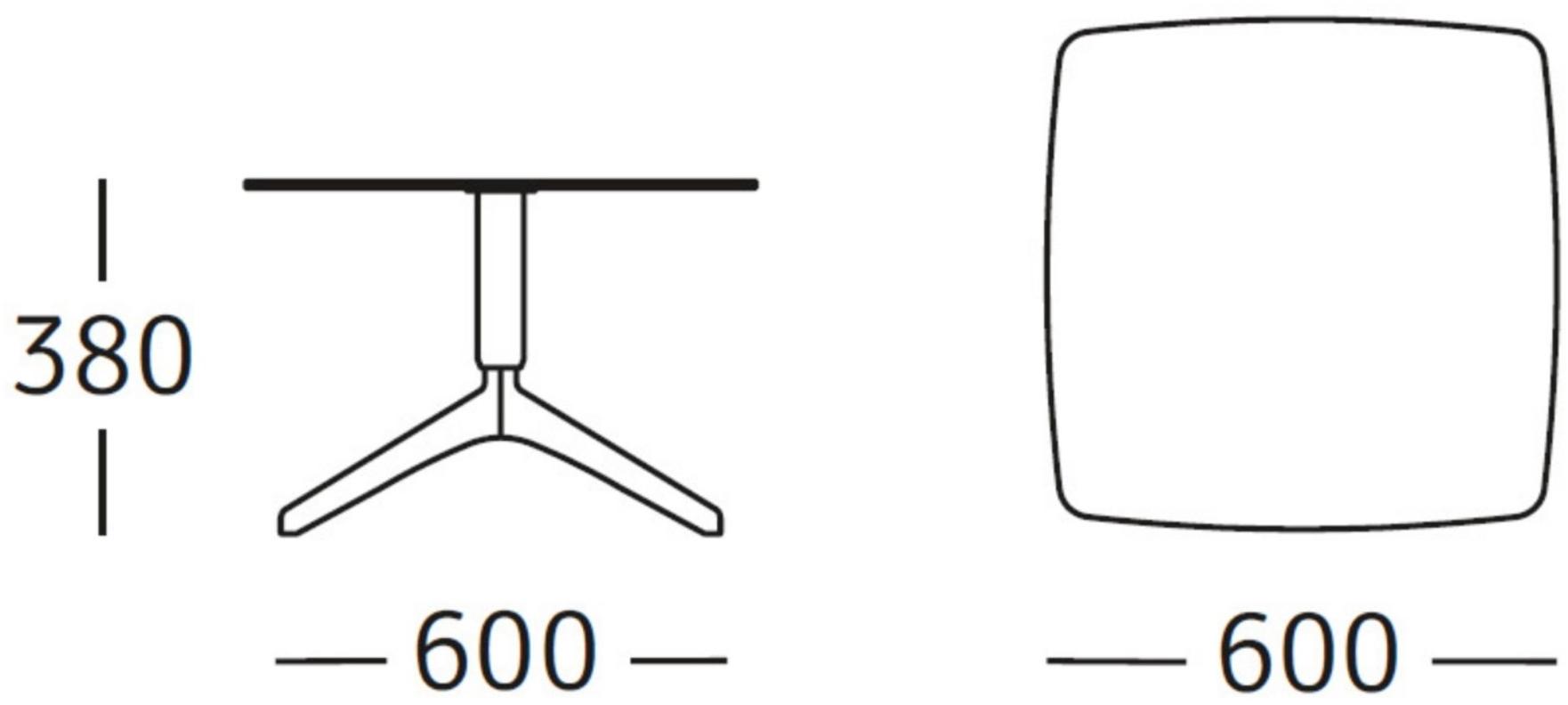 ROSSIN Квадратный журнальный столик из hpl Coco sun-id-1403864 - Вид №1