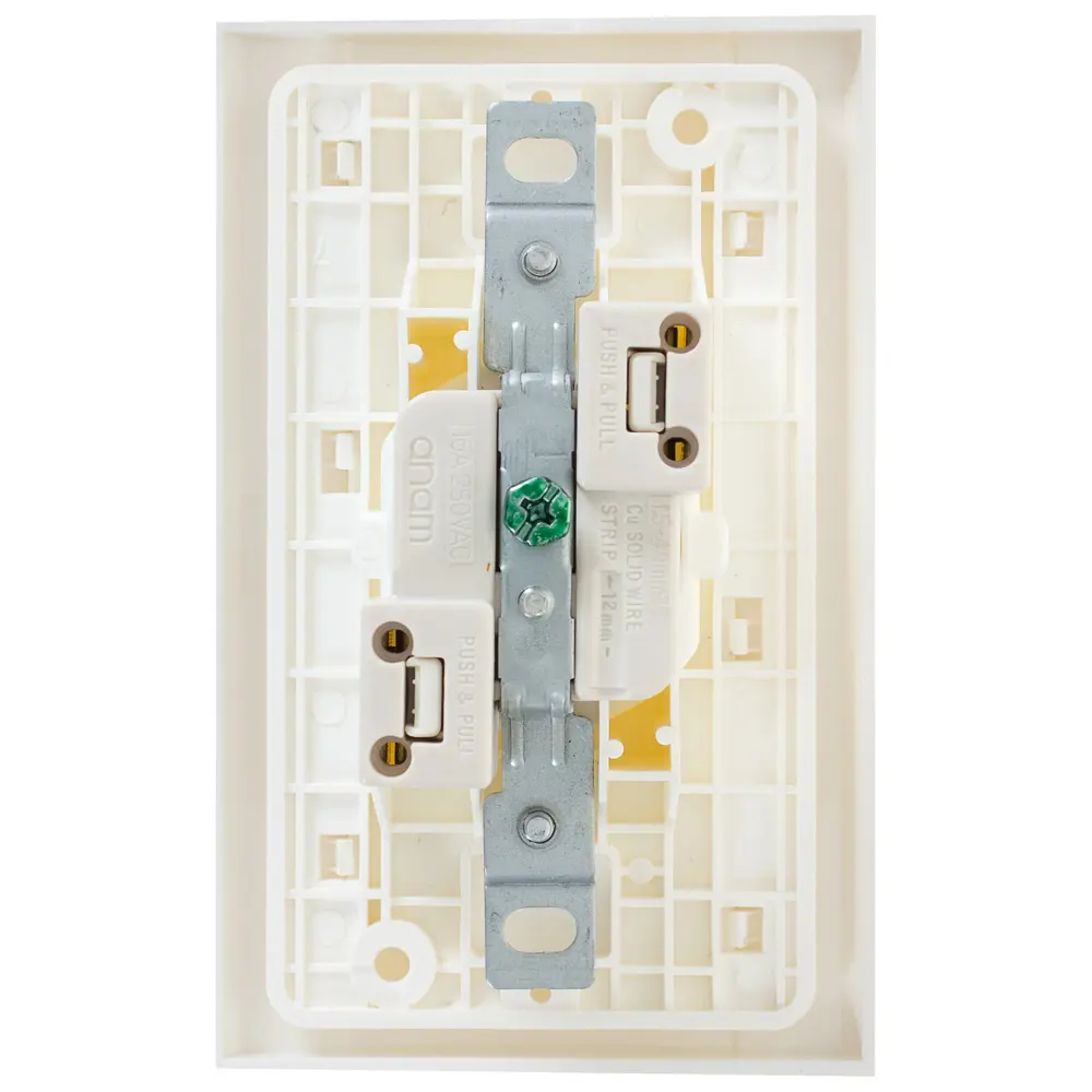 Розетка Legrand Anam Zunis с заземлением, 2 разъема, со шторками, цвет белый 13359063 STLM-2073187 - Вид №2