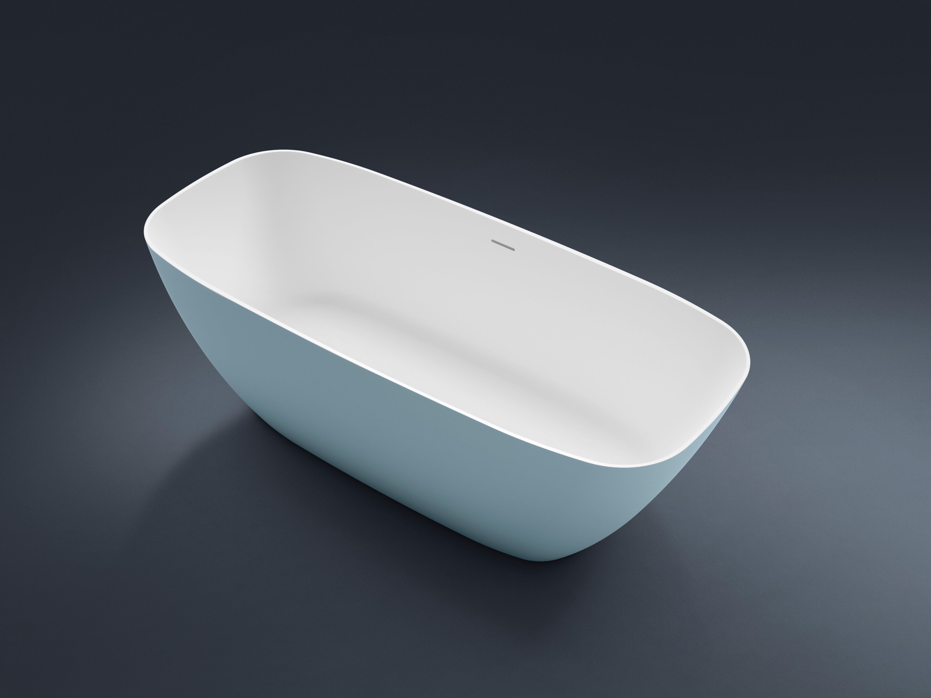 Прямоугольная ванна в центре комнаты в твердой поверхности Gruppo Treesse мебель для ванной комнаты-отдельно стоящие ванны ARCH-00080421 - Вид №3