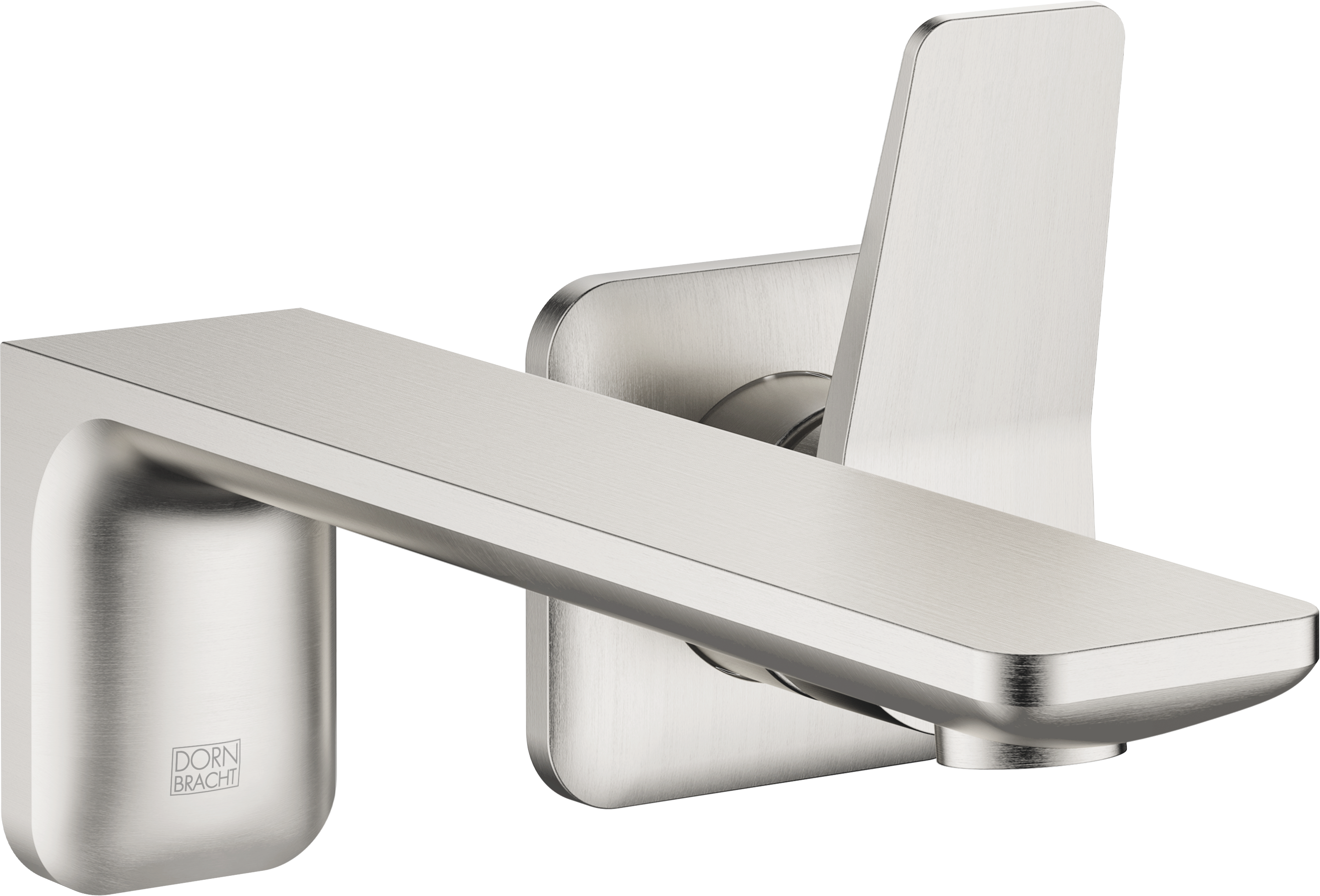 ЛИССЭ Смеситель для раковины, однорычажный, настенный, без донного клапана - Матовая платина 36861845-06