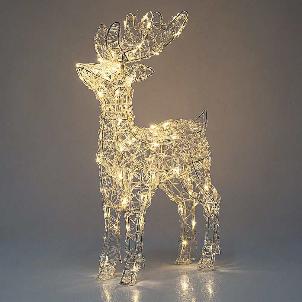 84905639 Фигура садовая светодиодная Christmas «Олень» h60 см свет теплый белый STLM-0966591