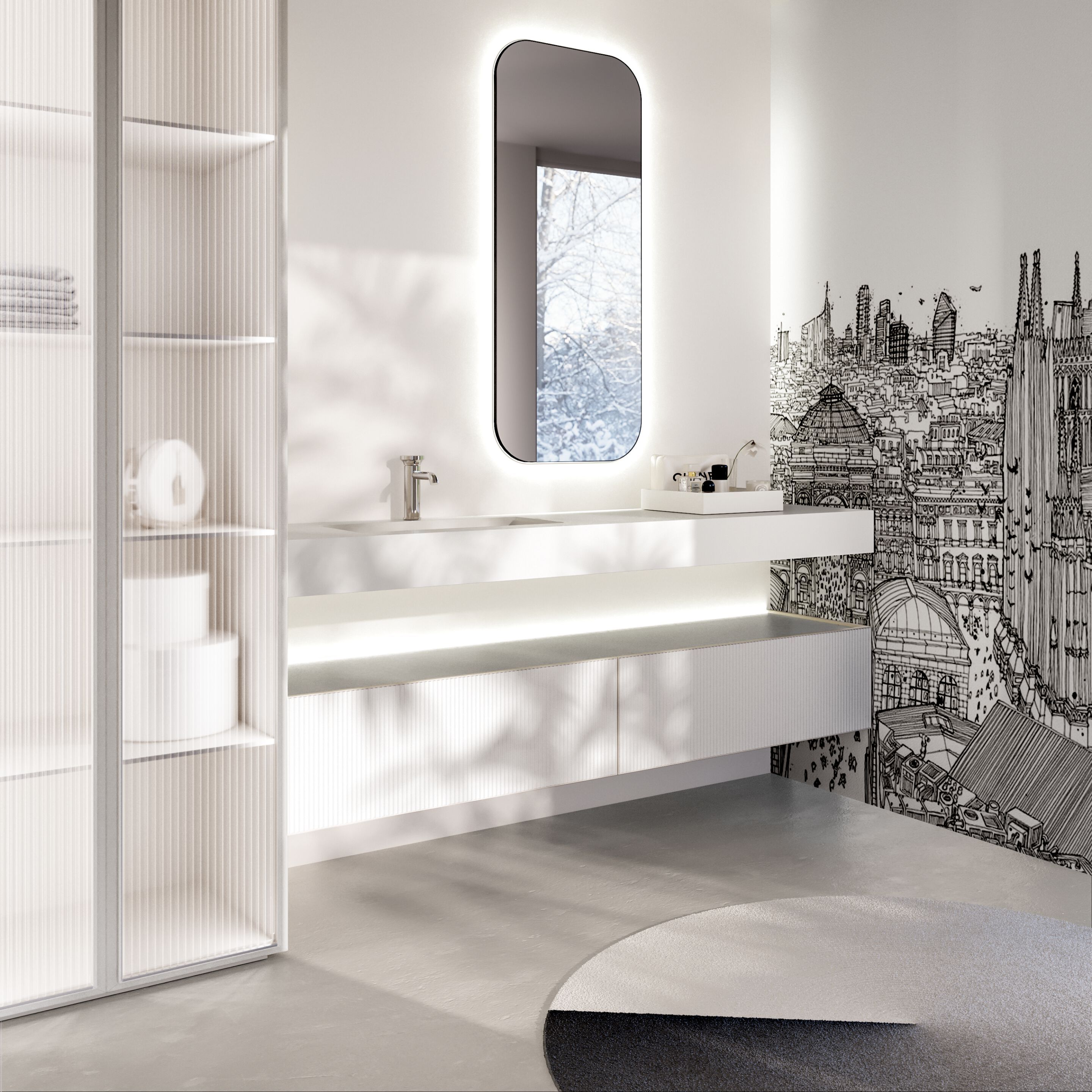 Подвесной умывальник Tecnoril® Mobilcrab столешницы ARCH-00134563 - Вид №2